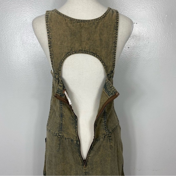 Free People Tencel Washed Apron Dress Sz XS - Picture 6 of 11
